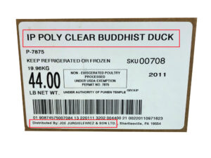 Duck Head On Feet On 6x7# (Buddhist)