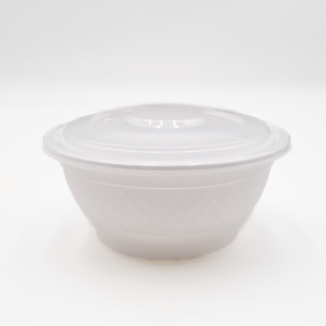 NB - 38 White Bowl & Lid (38oz) 150PCS