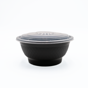 NB - 38 Black Bowl & Lid (38oz) 150PCS