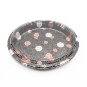 J1827 Sushi Tray w/ Lid (12''Round) 50PCS