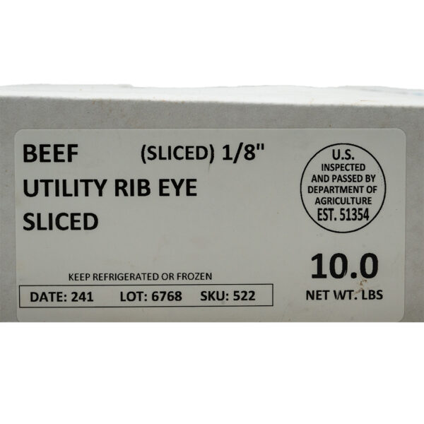 Beef Utility Rib Eye (Sliced 1/8″) 10#