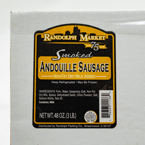 PORK – Smoked Andouille Sausage 6x48oz. (18#)