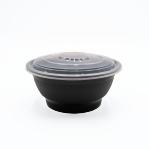 NB - 38 Black Bowl & Lid (38oz) 150PCS