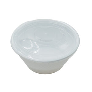 NB - 38 White Bowl & Lid (38oz) 150PCS