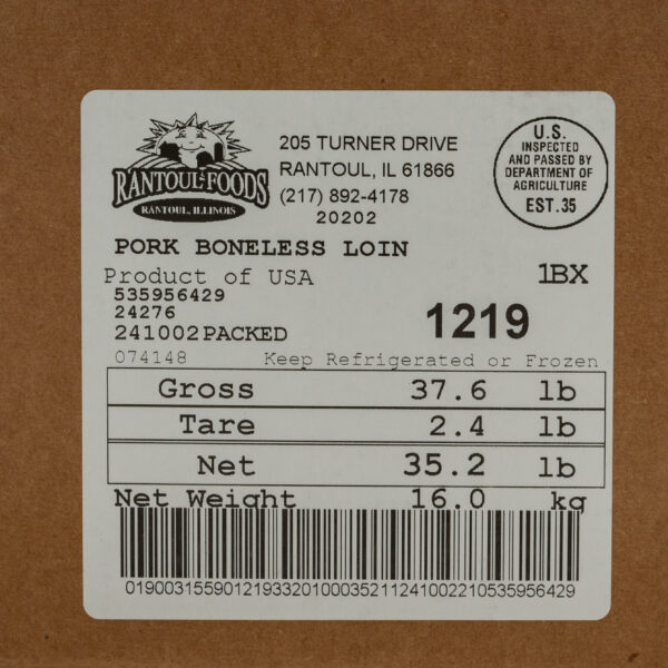 Pork Loins (Boneless) 40#CW