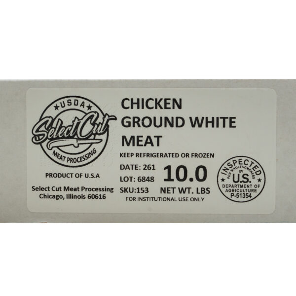 Ground Chicken White Meat (Frozen Fresh) 10#