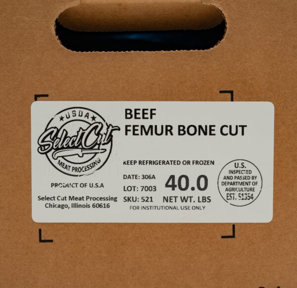 Beef Femur Bones (Cut 3″) 40#