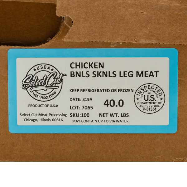 Boneless Skinless Leg Meat 40#