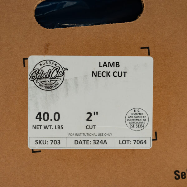 Lamb Necks (Cut 2″) 40#